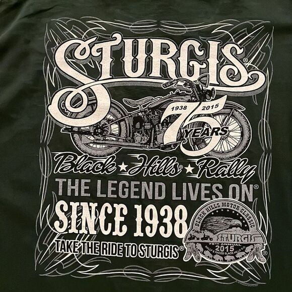 Sturgis Black Hills Rally T-Shirt Adult XL 75th Anniversary 2015 Motorcycle - Picture 6 of 11
